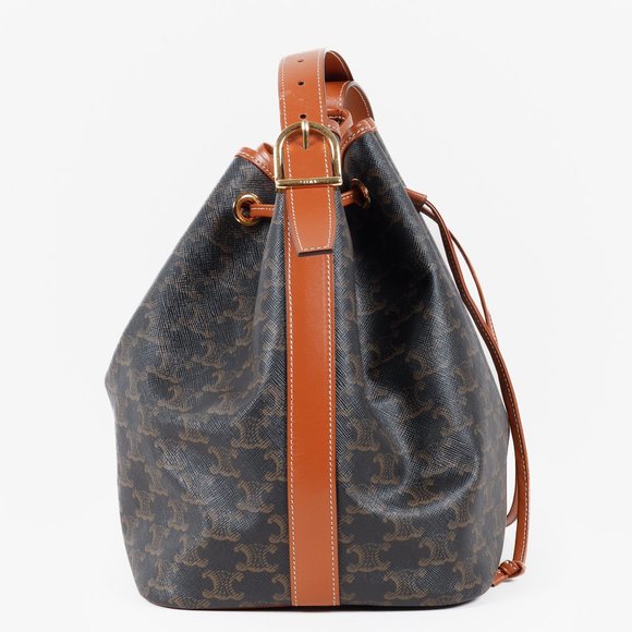 Celine Triomphe Drawstring Bucket Bag - Picture 3 of 15